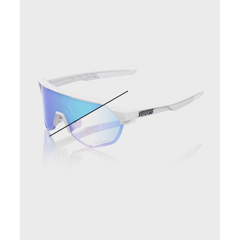 100% S2 Bastille LE Glasses|Pearl White Glitter / Blue Mirror Photochromic