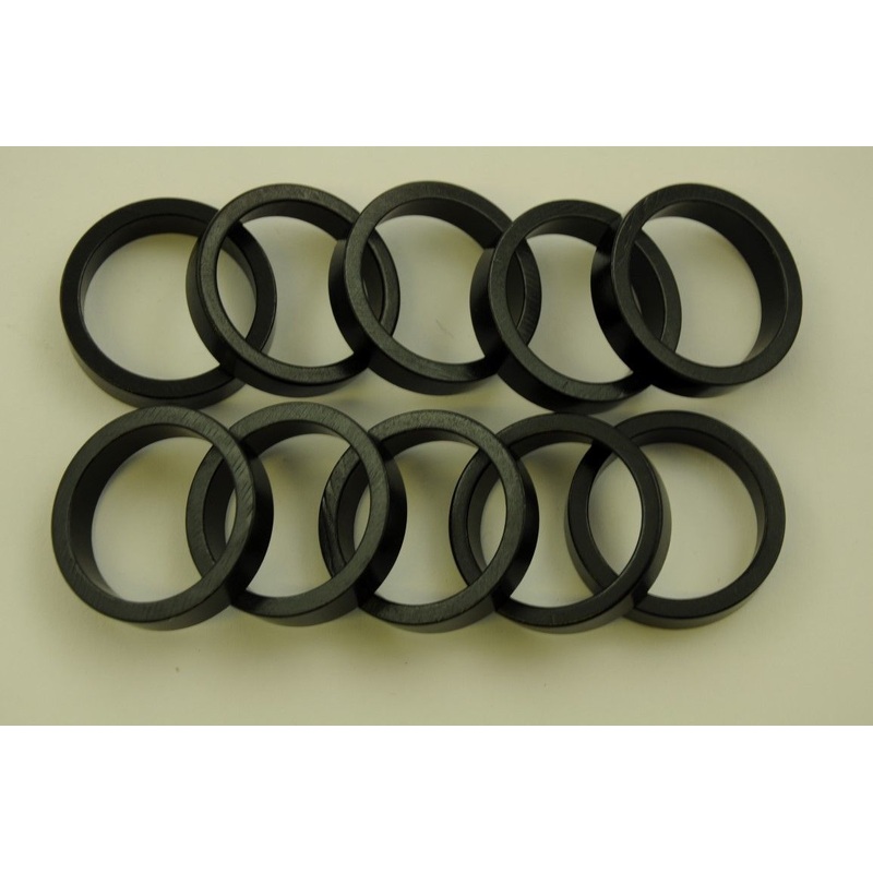 10 x 10mm 1 FORK A HEAD HEADSET SPACER WASHERS  1 (25.4mm) BLACK JOB LOT