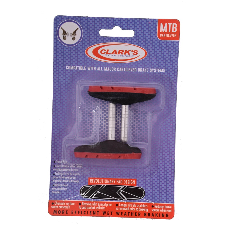 Clarks Cantilever 60mm Brake Blocks Pads Red Post-Type All Weather BUY 1 GET 1 FREE