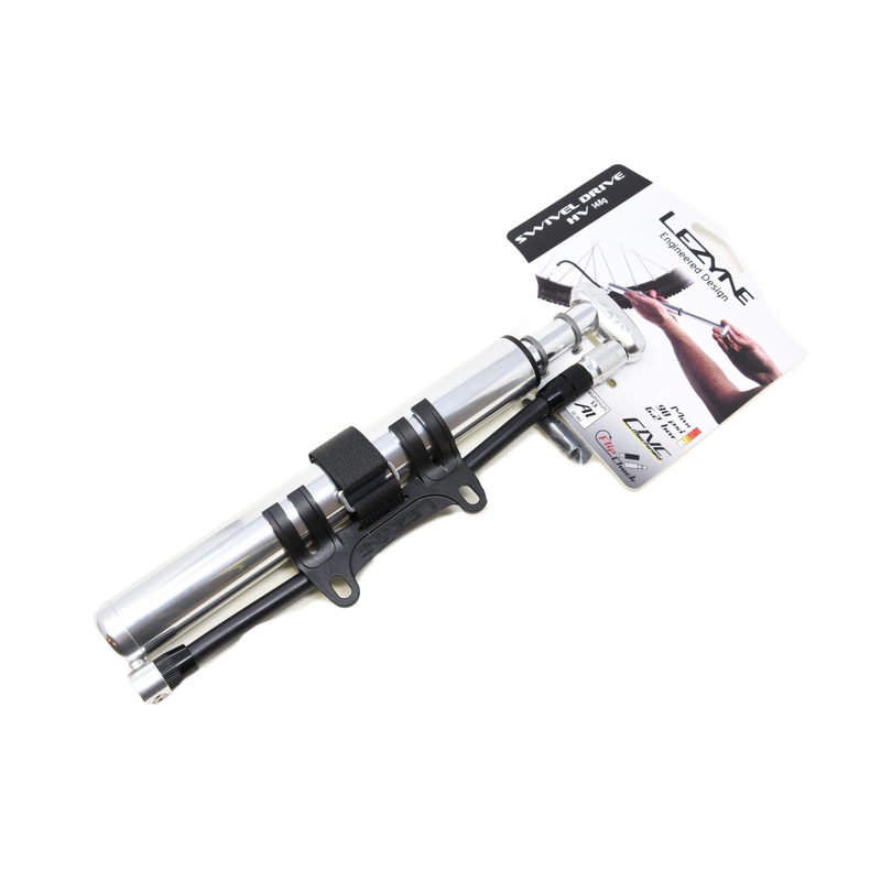 Lezyne Swivel Drive HP Pump Aluminium Barrel Flip Thread Chuck HP Presta-Schrader