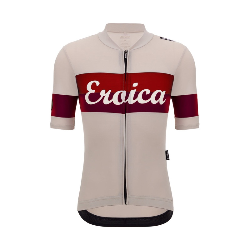 Santini Eroica Quiete Men’s Cycling Jersey (Cappuccino)