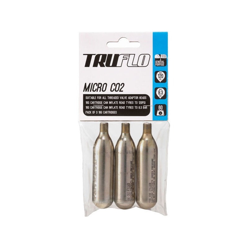 Truflo Micro CO2 Pump Refill Pack (3 x 16 g Cartridges)