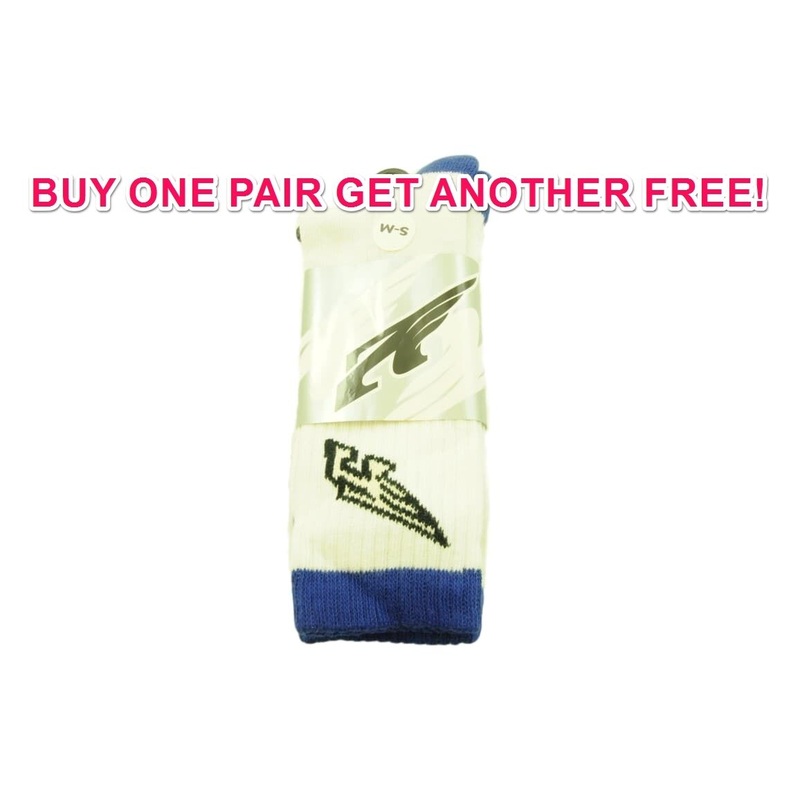 Mens Crew Length 6- 8 Blue- White Arnette Sports Socks Buy One Pair Get One Free