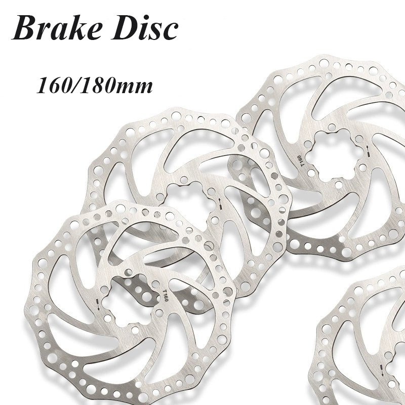 Spot Supply Mountain Bike Bicycle Brake Disc 160mm Disc 6 Holes Brake Pads Disc Brake Rotor