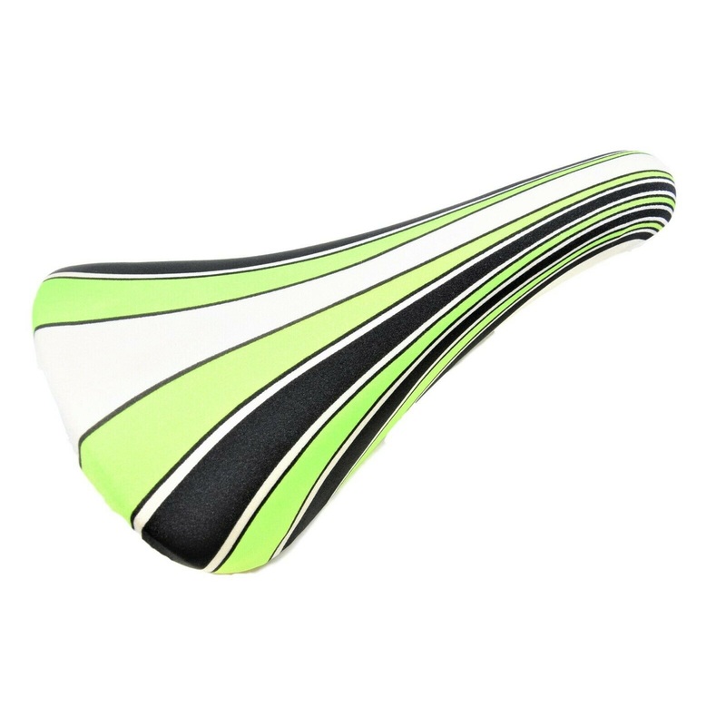 80s REPLICA CRONO HURACAN GES RACE BIKE SADDLE GREEN & BLACK STRIPED GITANE STYLE
