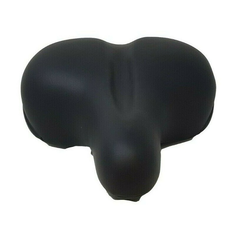 Extra Wide Padded Adult Black Unisex Mountain Bike Saddle 34cm x 22cm Seat