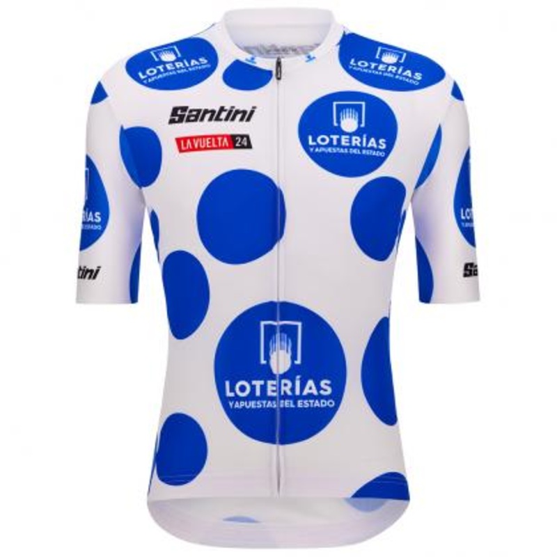 Santini La Vuelta Official Best Climber Men’s Cycling Jersey (Blue)