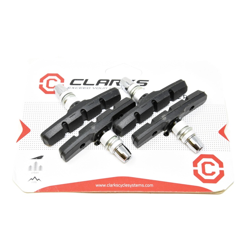 Set Of 4 Genuine Clarks CP510 70mm MTB Threaded V Brake Blocks Brake Pads Shoes