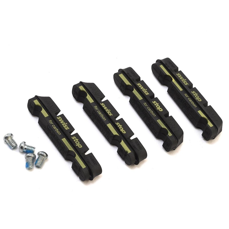 SwissStop Black Prince Flash Pro Carbon Rim Brake Pad Inserts (Black) (2 Pairs) (For Shimano/SRAM)