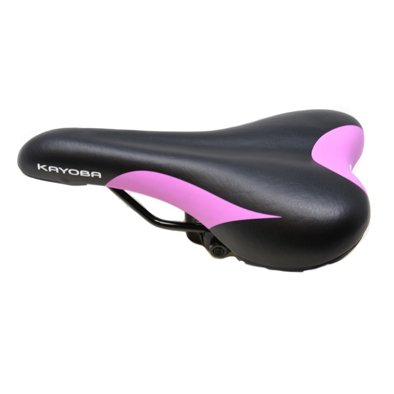 Ladies Bike Seat Girls Bicycle Saddle Black With Contrasting Pink Bargain Sale Price