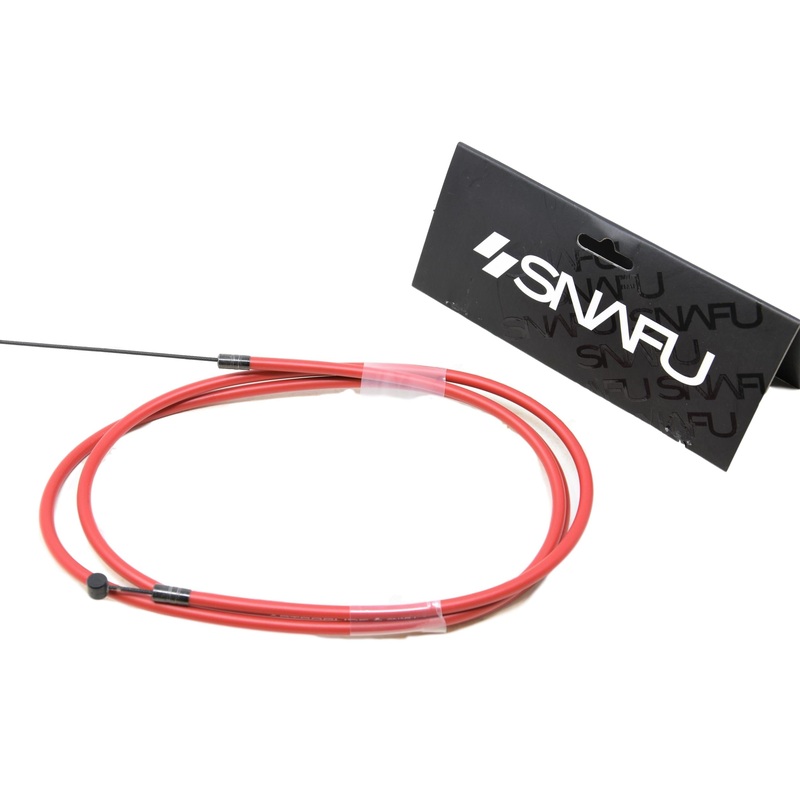 Snafu BMX Astroglide Straight Brake Cable 48 Long Quality Stainless Steel Red