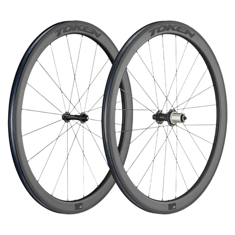 Token Resolute C45R Carbon Tubeless Ready Rim Brake Wheel – SRAM/Shimano (Black)