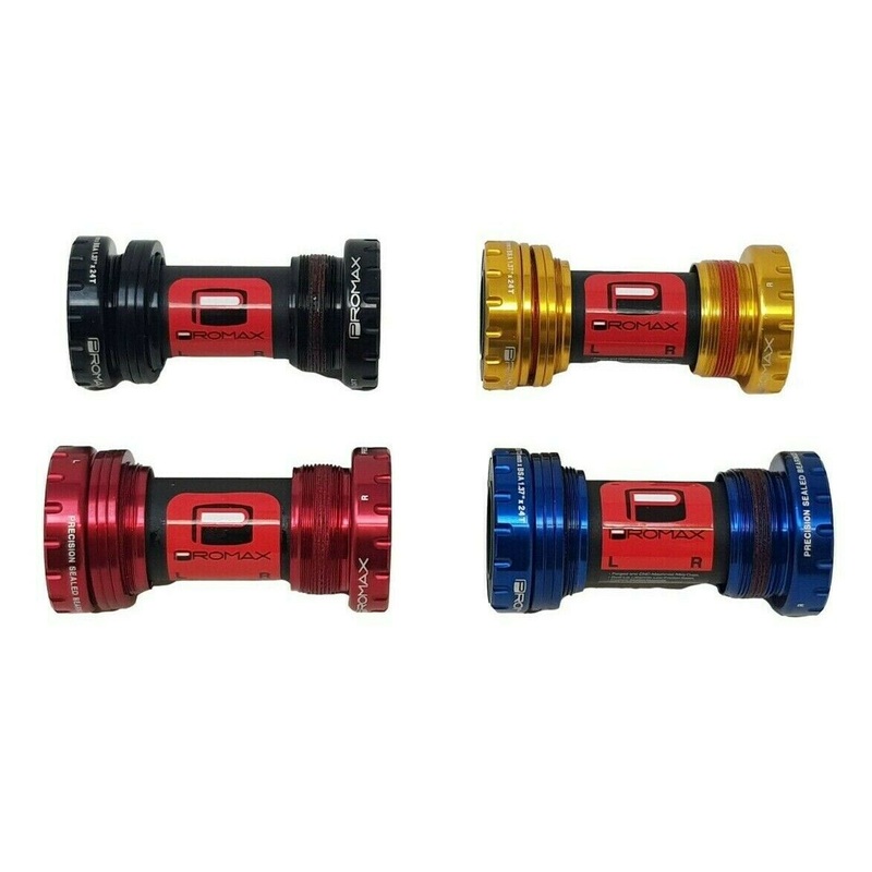 PROMAX ALLOY EXTERNAL BOTTOM BRACKET 68 /73MM PX-BB13000EX BLUE RED GOLD & BLACK
