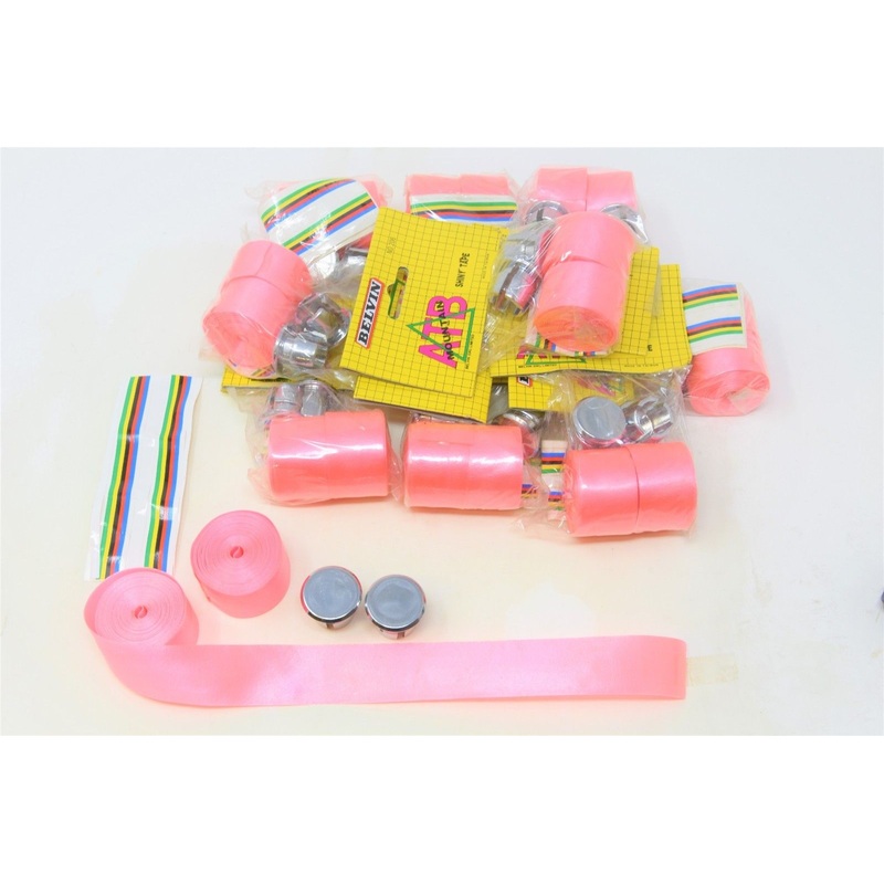 Wholesale Job Lot 10 X Sets Pink Racing Bike Fixie Drop Handlebar Tape & Plugs
