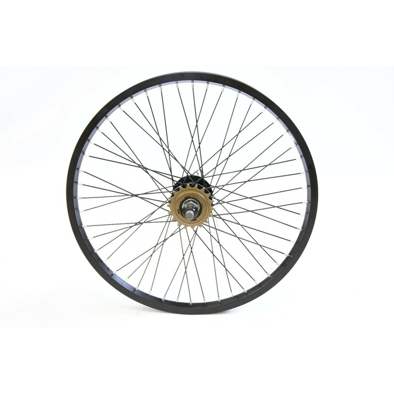 Black Rear 20 BMX 48 Spoke Wheel 14mm Axle (406 – 19) Rim With 16T Sprocket