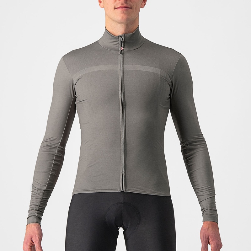 Maglia maniche lunghe Castelli Pro Mid – Grigio chiaro