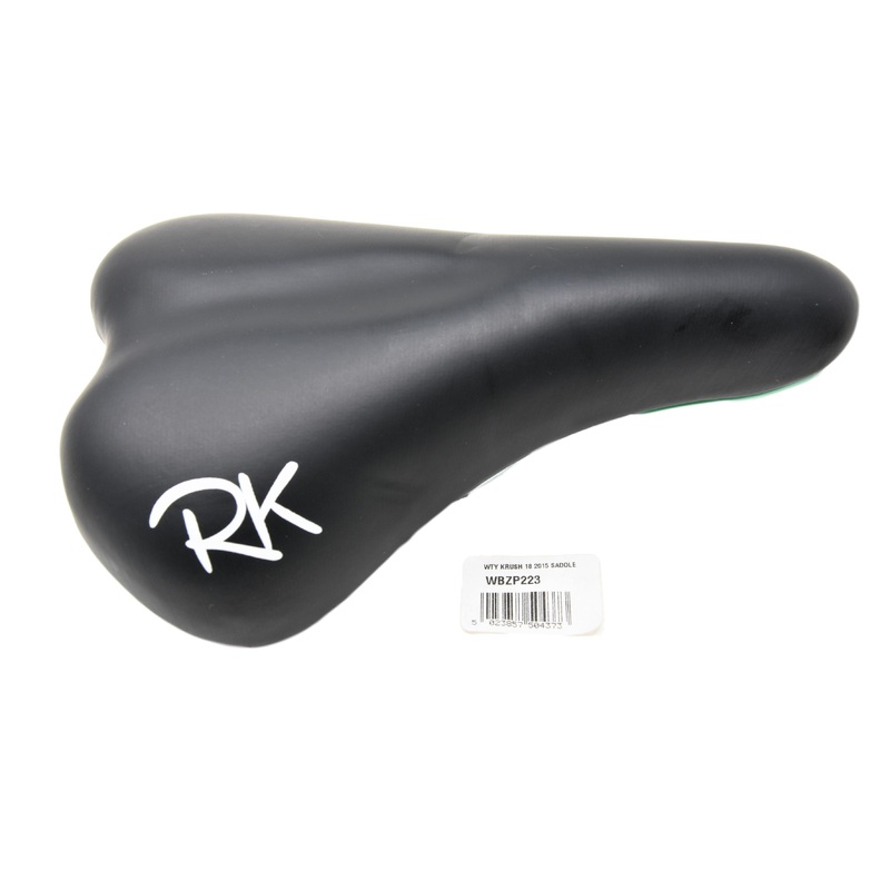 Raleigh Krush Saddle Suit 16,18,20 Wheel Bikes Black & Mint Green Bumper Underside
