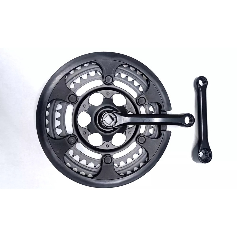 38/46 TEETH VERY SHORT 125mm ARM DOUBLE CHAINWHEEL SET EUBICO (SHIMANO) 1990’s