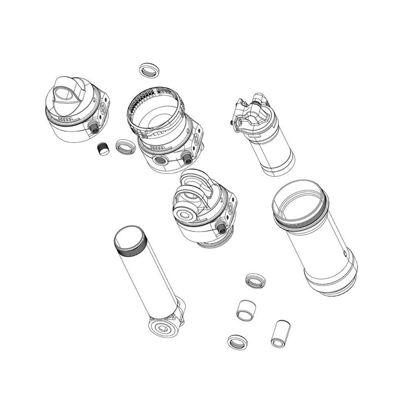 Rockshox Rear Shock Spare Parts Air Can Assembly Monarch Black Debonair Includes Decals) 200×57 B1(Plusrlxx) C1(Rrt,rt3) D1(Rt3)