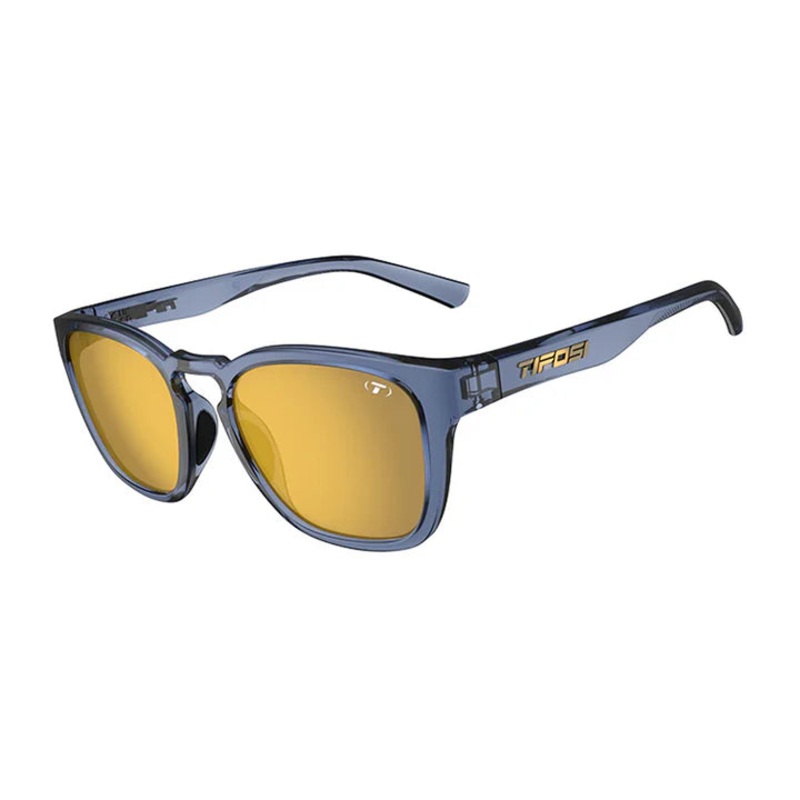 Tifosi Smirk Sport Sunglasses (Smoke Tint w/ Gold Mirror/Crystal Denim)