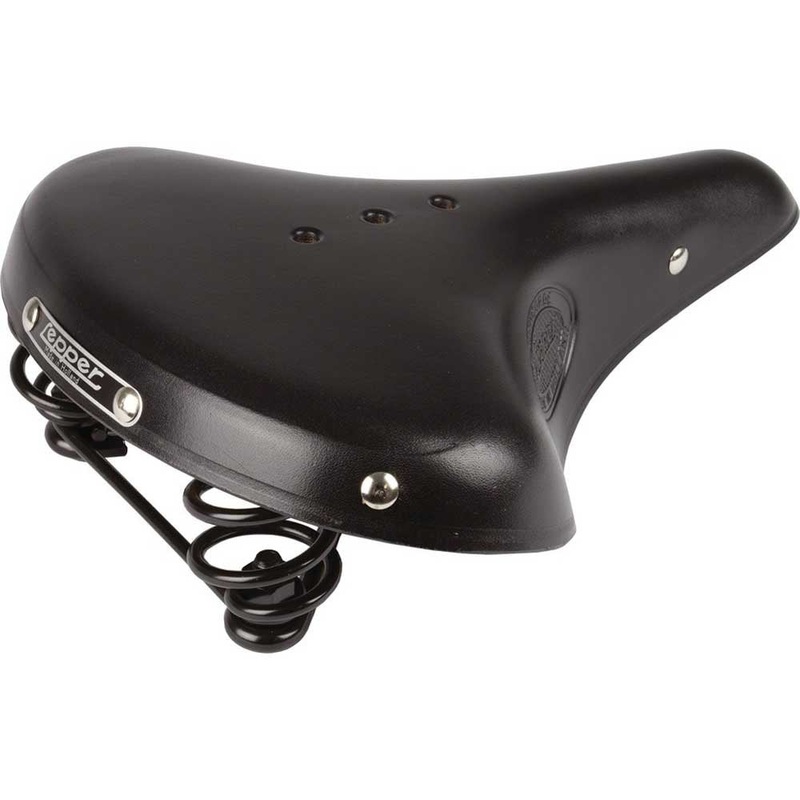 Black Lepper Concorde Bicycle Leather Saddle Vintage Leather Bike Seat RRP 109