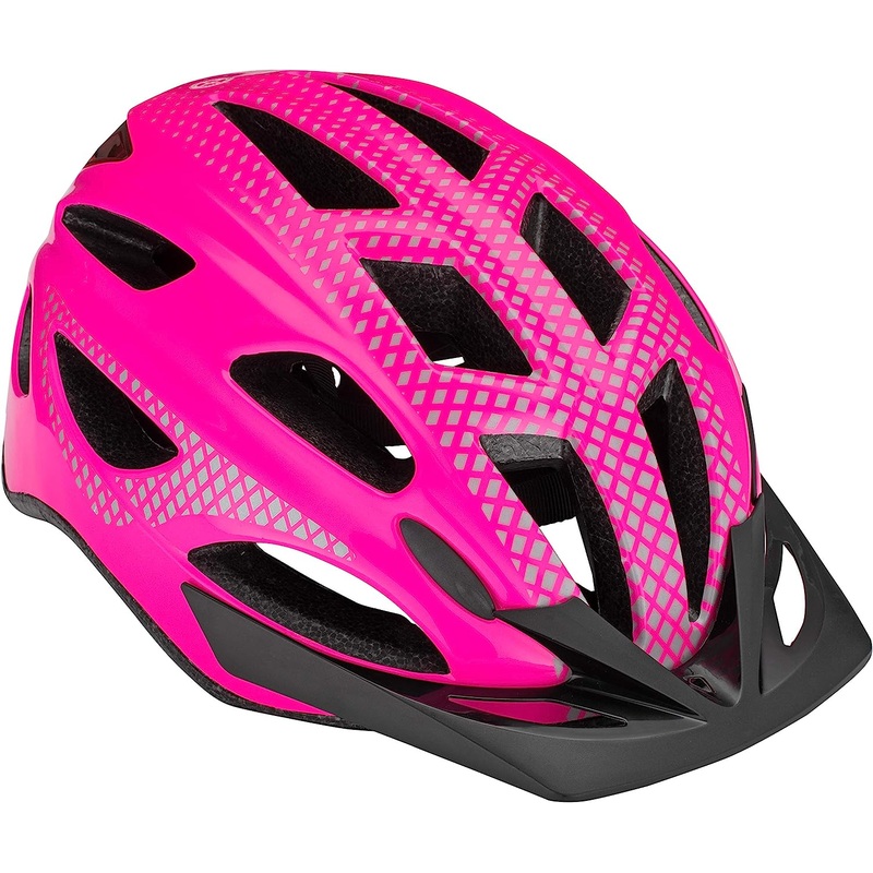 Schwinn Beam LED Lighted Adult Pink Bike Helmet 58-61cm , Reflective Design