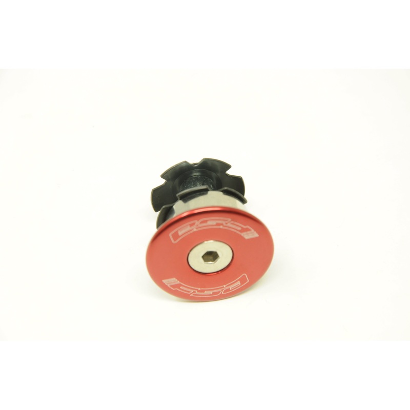 FSA ALLOY COUNTERSUNK A-HEAD CAP & STAR WASHER VERY SMART ANODISED RED 28.6mm