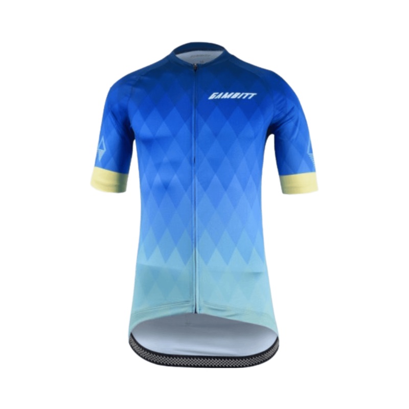 Gambitt Classic Mens Cycling Jersey (Cerulean Yellow)
