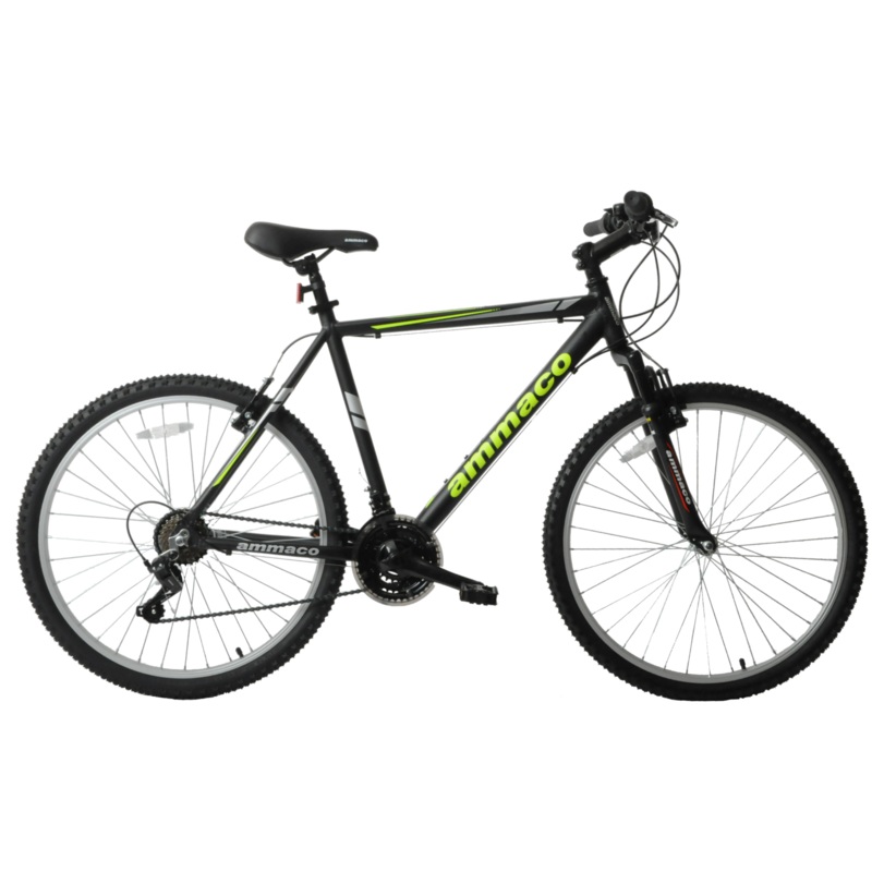 Ammaco Escape 26 Wheel Mens Black 21 Alloy Frame Hardtail Mountain Bike