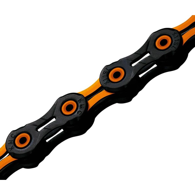 KMC DLC 11 Speed Chain (Black/Orange)
