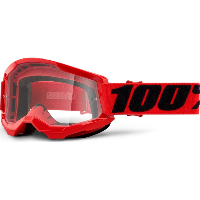 100% Strata 2 Goggles|Red / Clear Lens|Blue / Blue Mirror Lens|Everest / Blue Mirror Lens|Kombat / True Gold Mirror Lens