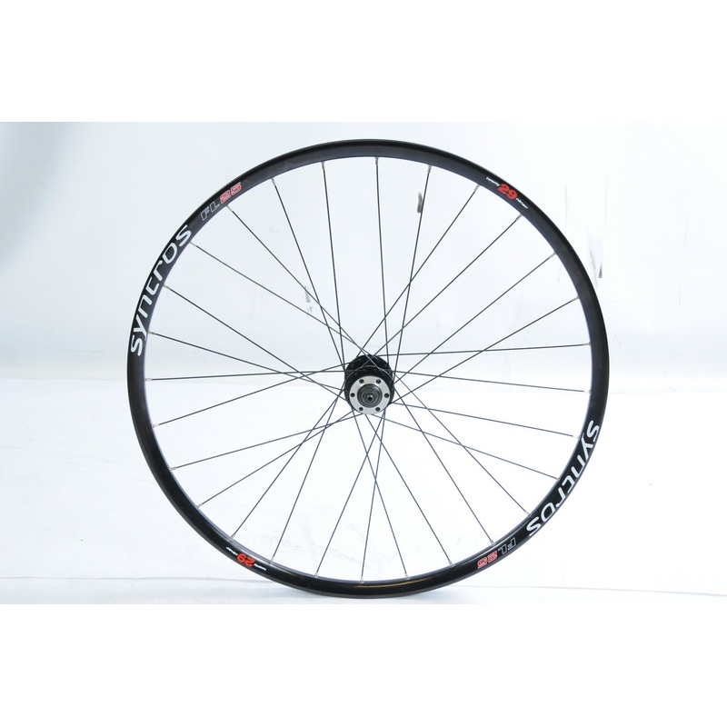 29ER (622 x 19) DISC HUB BIKE FRONT WHEEL SYNCROS FL25 BLACK DOUBLE WALL RIM