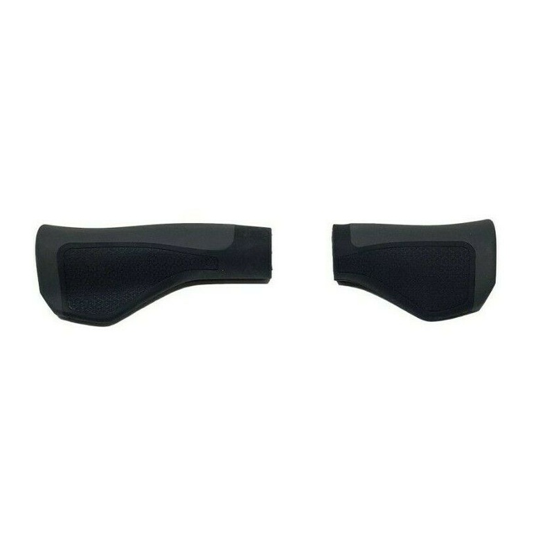 PAIR OF ERGONOMIC GRIP SHIFT HANDLEBAR GRIPS GREY & BLACK 130mm & 90mm, NEW
