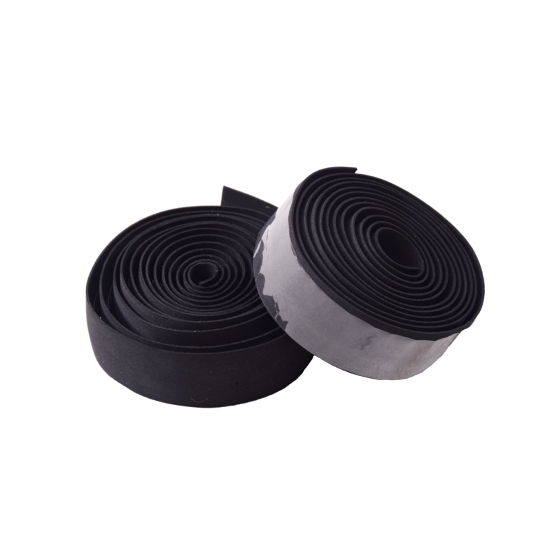 Pair Padded Comfort Bike Bicycle Drop Bar Handlebar Tape With Bar Ends – Black