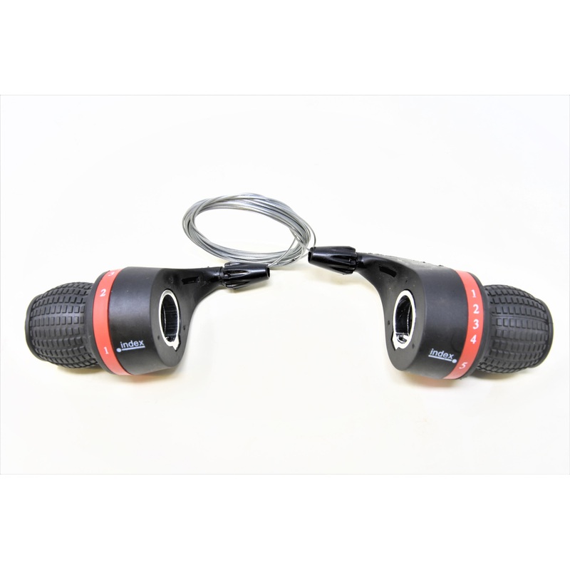 PAIR SHIMANO COMPATIBLE 15 SPEED TWISTGRIP BIKE INDEXED GRIP SHIFTERS ROTARY SHIFT