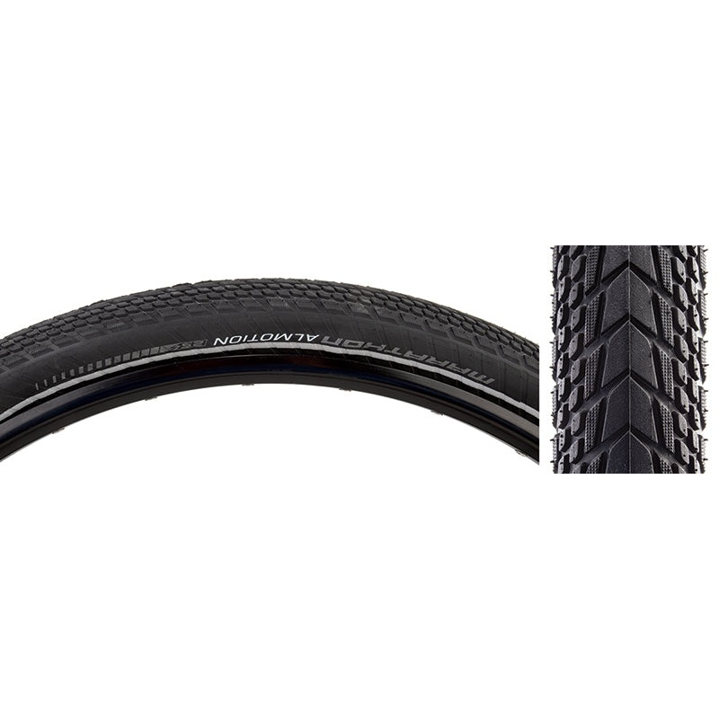 Schwalbe Marathon Almotion Tire 29”x2.15 Folding Tubeless Ready Addix MicroSkin RaceGuard 67TPI Black