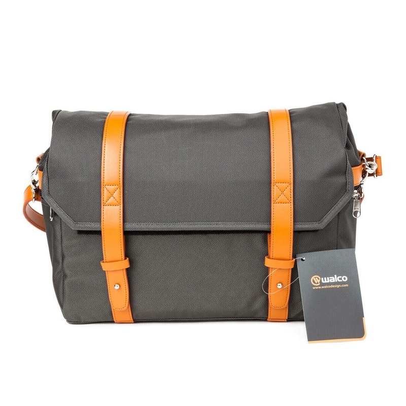 Walco City Chic Messenger Cyclist Bike Shoulder Laptop Bag – Grey