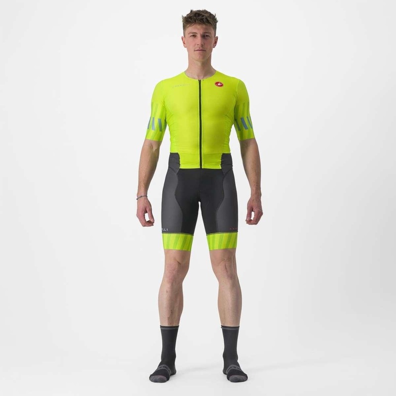 Castelli Sanremo 2 Men’s Cycling Suit (Electric Lime/Niagara Blue)