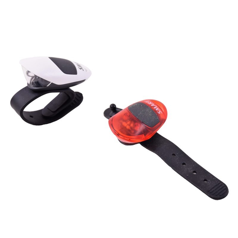 Smart LS043 Led MTB F&R Light Set Rubber Silicone Wrap Around Helmet Or Any Bike