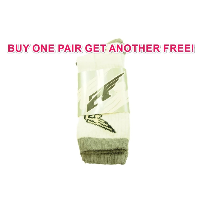 Mens Crew Length 6- 8 Grey- White Arnette Sports Socks Buy One Pair Get One Free