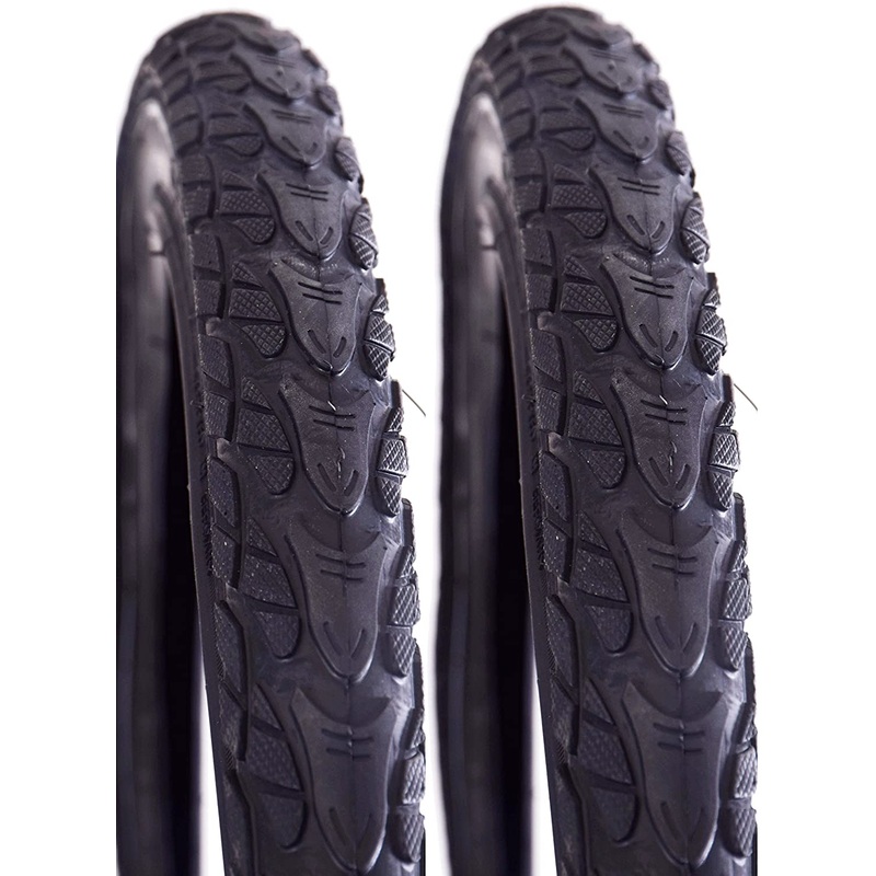 Pair (2) Trax 24 x 2.0 (50-507) Junior MTB Style Bike Tyres With Safety Reflective Sides & All Terrain Tread