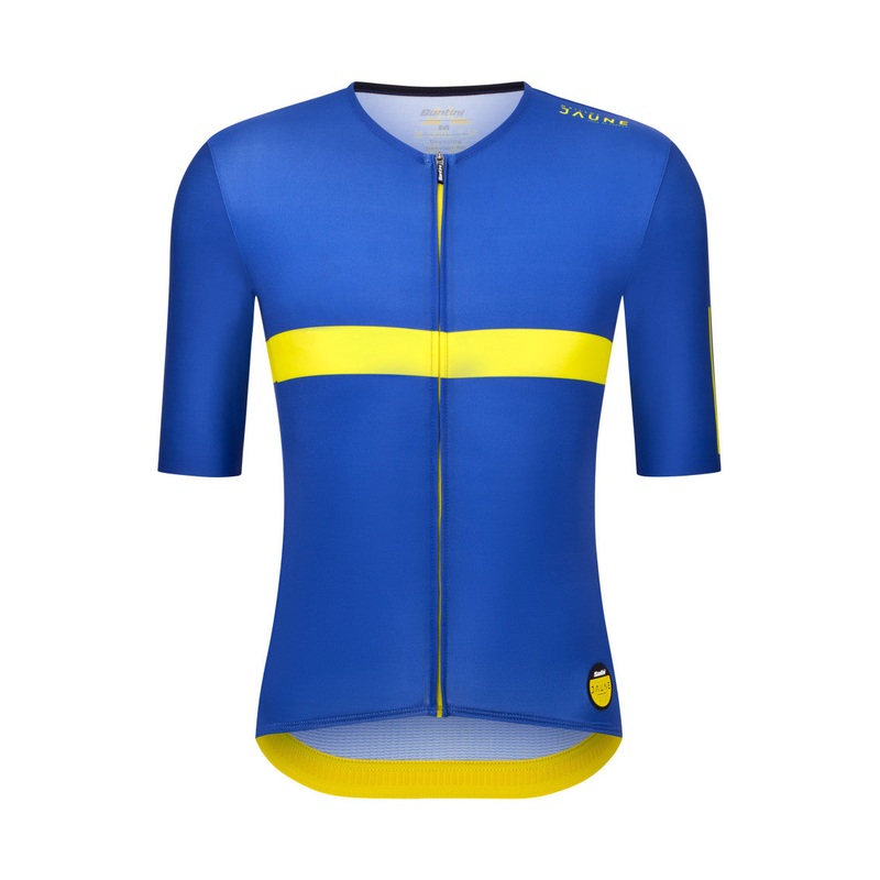 Santini Maillot Jaune Col De La Madeleine Unisex Cycling Jersey (Print)