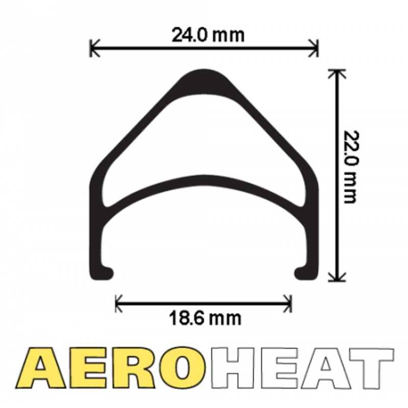 Velocity Aeroheat Non-MSW 26 Disc Brake Rim (Black)