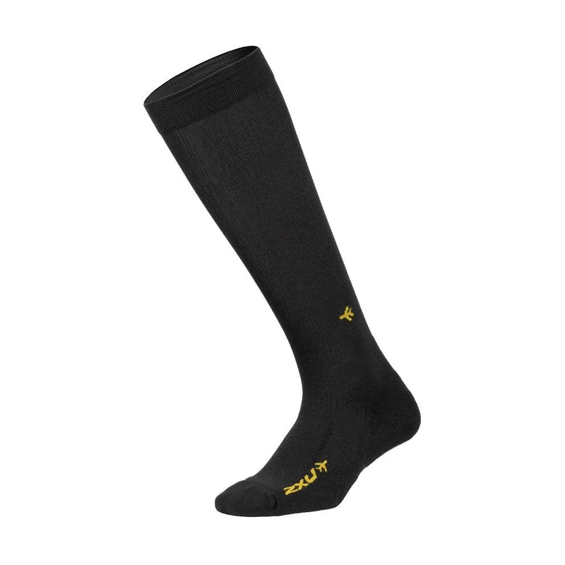 2XU UA5688E Flight Unisex Compression Socks (Black/Black)