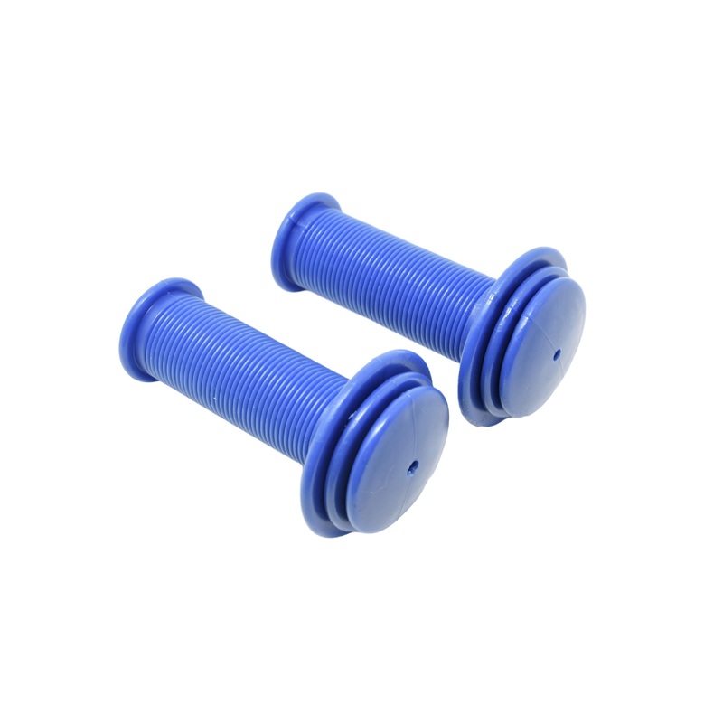 Pair Raleigh Kiddies Bike Blue Handlebar Grips 100mm Long Non Slip Off Bulb End