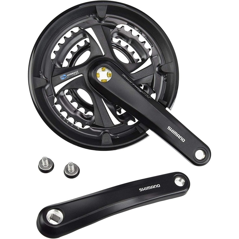 Shimano FC-TX801 Tourney 7 / 8 Speed 48/38/28T 170mm Chainset- Black