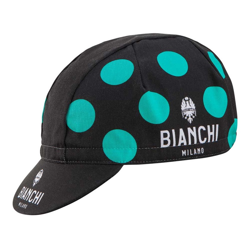 Bianchi Cycling Cap – Neon Large Polka Dots