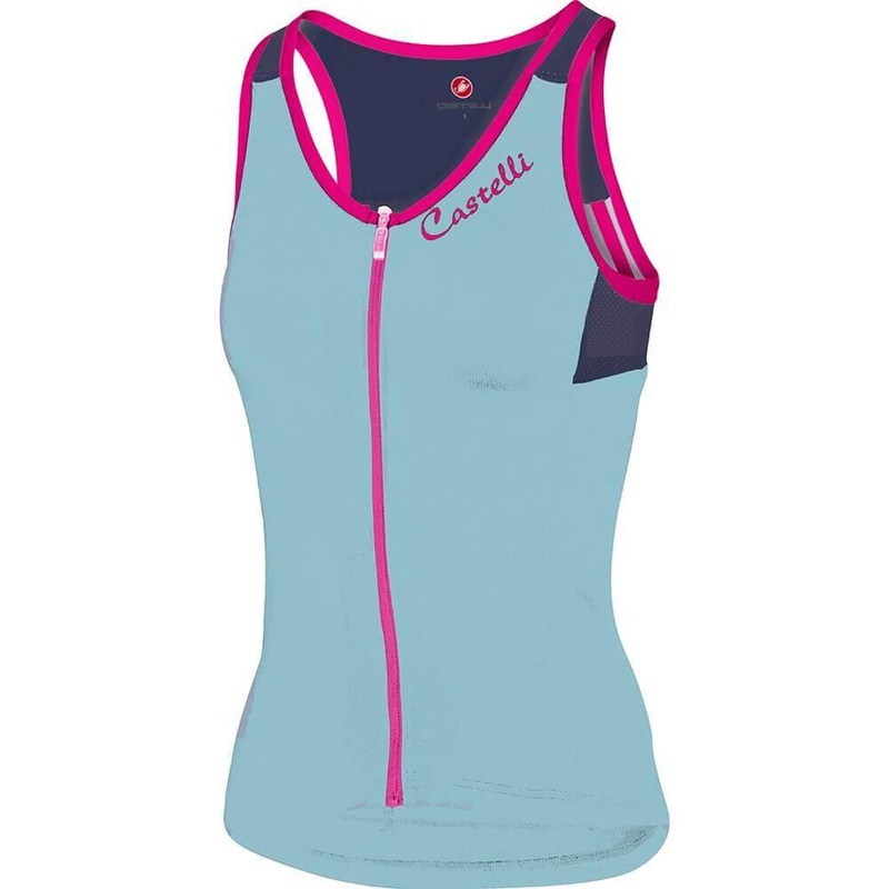 Castelli Solare Women’s Top (Pale Blue/Midnight Navy/Raspberry)