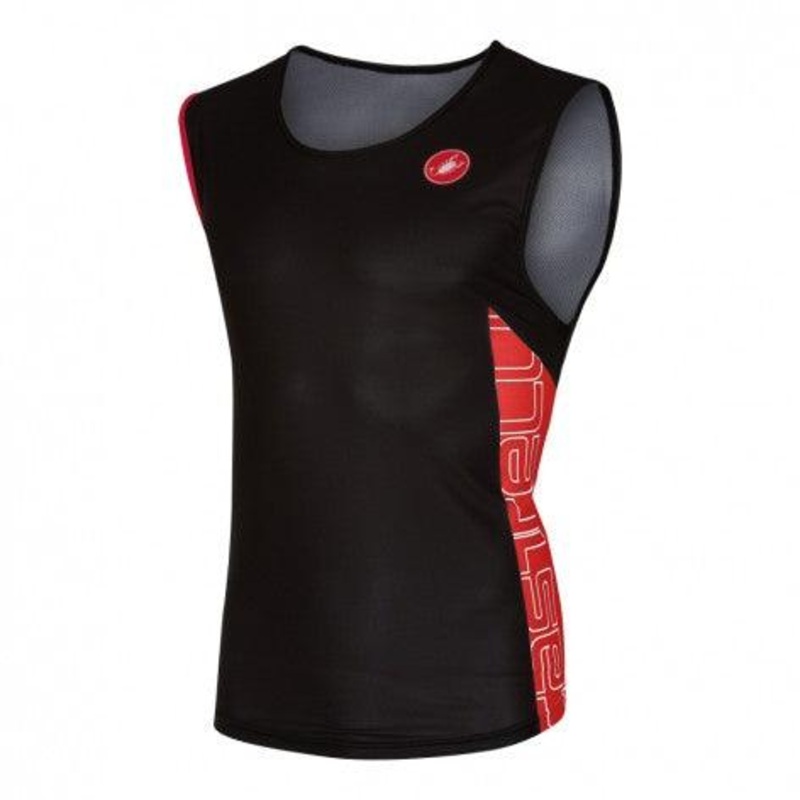 [Refurbished] Castelli T.O. ALII Run Men’s Triathlon Top (Black/Red)