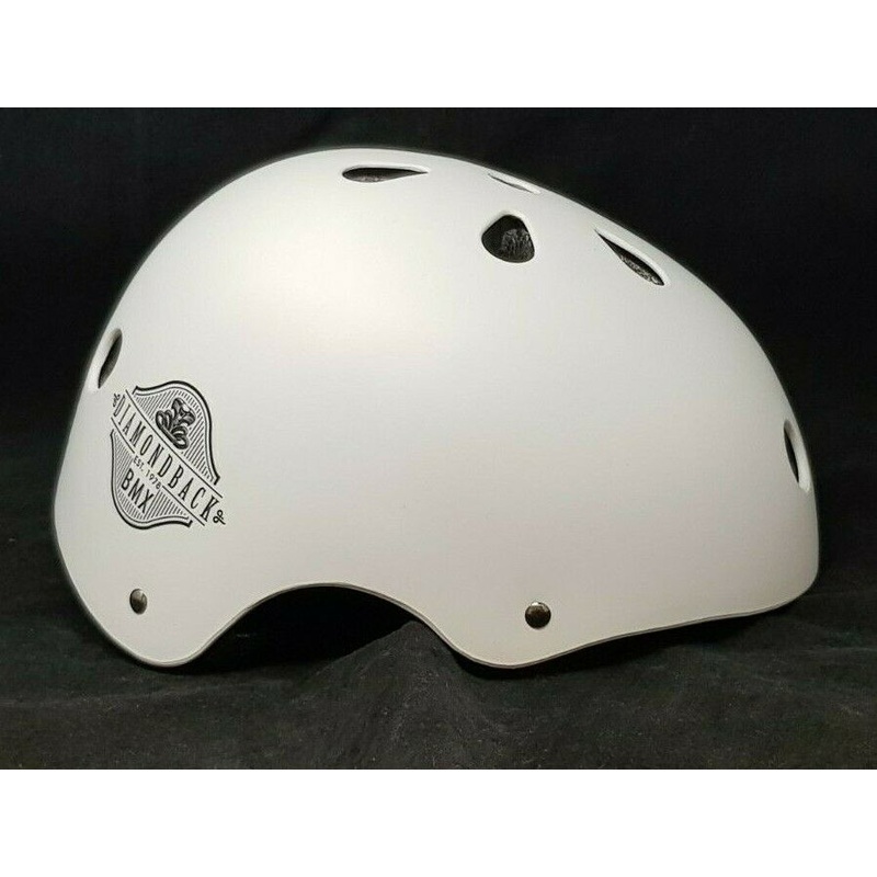 RALEIGH DB DIAMOND BACK BMX JUMP SKATE BIKE HELMET GLOSS WHITE MEDIUM 58 – 61CM